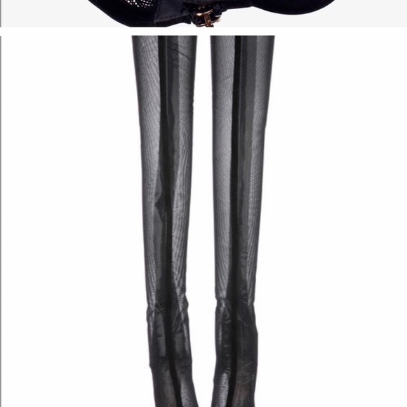 New Cushnie Emilio Mesh OTK Thigh High Boots - Picture 7 of 8